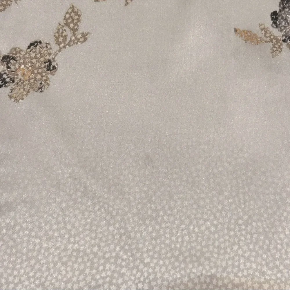 Vince Camuto Gray Floral Silk Scarf